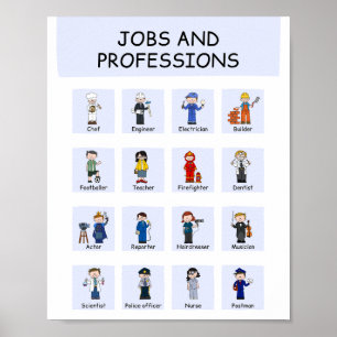 Banen en Professions Schoolonderwijs Leren Poster