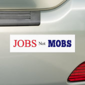 Banen geen banen bumpersticker (Op auto)