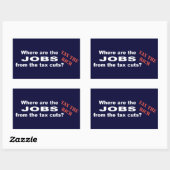 Banen van belastingsbesnoeiingen? rechthoekige sticker (Vel)
