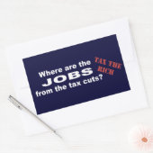 Banen van belastingsbesnoeiingen? rechthoekige sticker (Envelop)