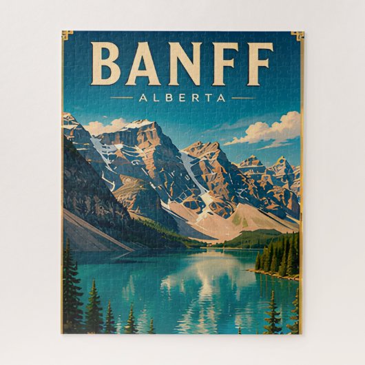 🏔️ Banff Alberta Bergmeer Legpuzzel (Verticaal)