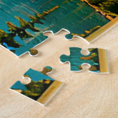 🏔️ Banff Alberta Bergmeer Legpuzzel (Zijkant)