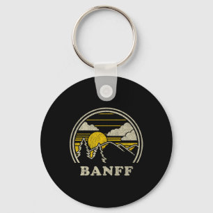 Banff Alberta Canada T Shirt Vintage Wandelen Berg Sleutelhanger