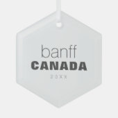 Banff Alberta Canada Travel Keepomwille Souvenir Glas Ornament (Voorkant)