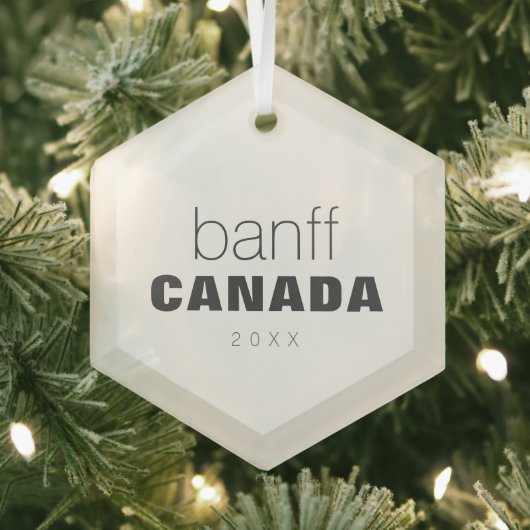 Banff Alberta Canada Travel Keepomwille Souvenir Glas Ornament (Insitu)