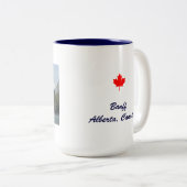 Banff Alberta Canada Tweekleurige Koffiemok (Voorkant rechts)