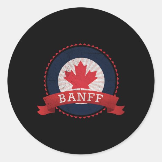 Banff Alberta Canadese bergen Ronde Sticker (Voorkant)