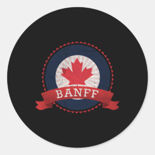 Banff Alberta Canadese bergen Ronde Sticker