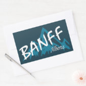 Banff Alberta-gebergte Rechthoekige Sticker (Envelop)