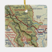 Banff Alberta Map Keramisch Ornament (Voorkant)