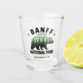 Banff Bear and Forest Design - Nature Lover Gift Shot Glas (Voorkant)