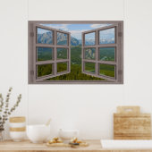 Banff Canada 6 Pane Open Window Poster (Keuken)