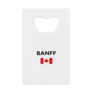 Banff Canada Canadian Flag Light Color Kredietkaart Flessenopener