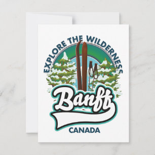 banff canada om te skiën logo kaart