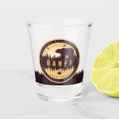 Banff Canada Rocky Mountains  Camping Shot Glas (Voorkant)