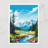 Banff Canada Travel  illustratie Briefkaart (Voorkant)