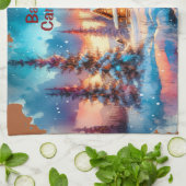 Banff Canada Waterverf Sketch | Theedoek (Gevouwen)