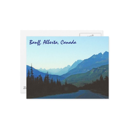Banff Jasper Blue Briefkaart (Voorkant / Achterkant in situ)