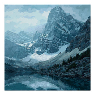 Banff Nationaal Park Canada Reisgids Oude Stijl Perfect Poster