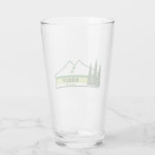 Banff Nationaal Park Groene Strepen Glas (Achterkant)