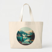Banff Nationaal Park Moraine Lake Retro Grote Tote Bag (Voorkant)