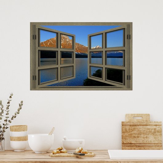 Banff National Park 6 Pane Open Window Poster (Keuken)