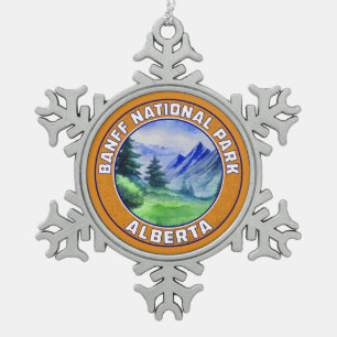 Banff National Park Alberta Canada Tin Sneeuwvlok Ornament