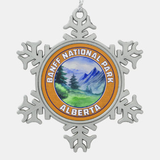 Banff National Park Alberta Canada Tin Sneeuwvlok Ornament