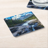 Banff National Park Alberta Canada Vierkante Kartonnen Onderzetter (Schuin)