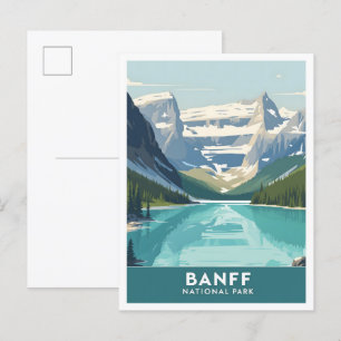 Banff National Park Canada Reisillustratie Briefkaart