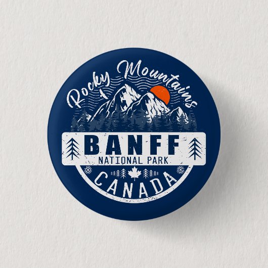 Banff National Park Canada  Ronde Button 3,2 Cm (Voorkant)