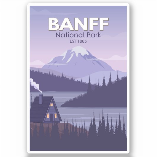 Banff National Park Canada Travel  Sticker (Voorkant)
