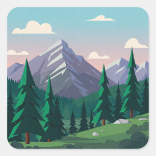Banff National Park Canada Vierkante Sticker