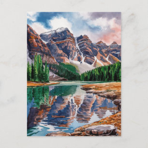 Banff National Park Canada Waterverf schilderij Briefkaart