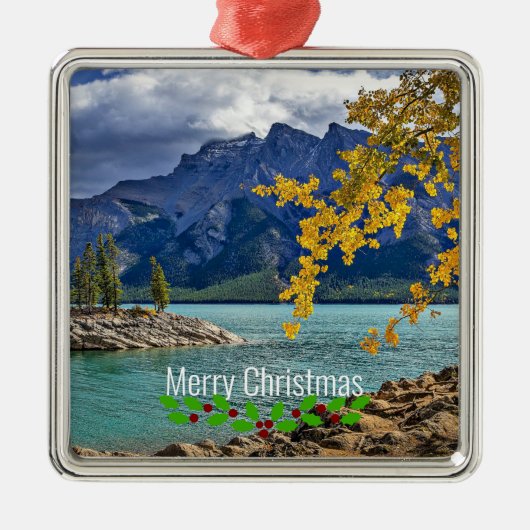 Banff National Park, Kerstmis, Metalen Ornament (Voorkant)