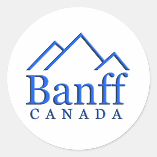 Banff National Park logo Ronde Sticker (Voorkant)