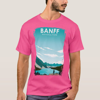 Banff National Park  Minimal Retro Natuur T T-shirt