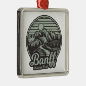 Banff National Park Mountain Trail Metalen Ornament (Rechts)
