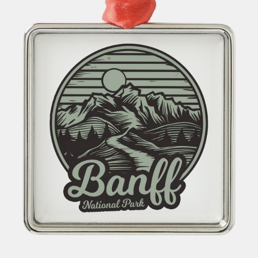 Banff National Park Mountain Trail Metalen Ornament (Voorkant)