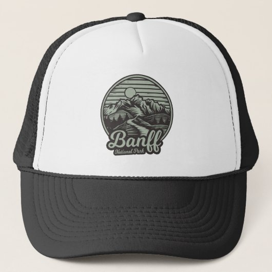 Banff National Park Mountain Trail Trucker Pet (Voorkant)