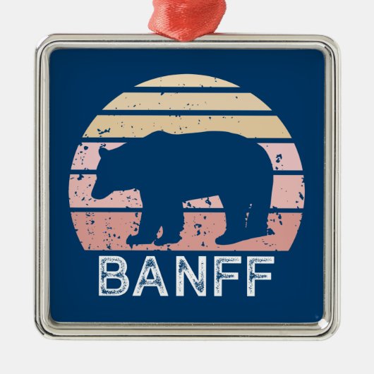 Banff National Park Retro Beer Metalen Ornament (Voorkant)