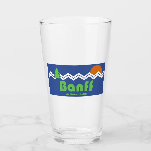 Banff National Park Retro Glas (Voorkant)
