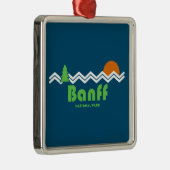 Banff National Park Retro Metalen Ornament (Rechts)