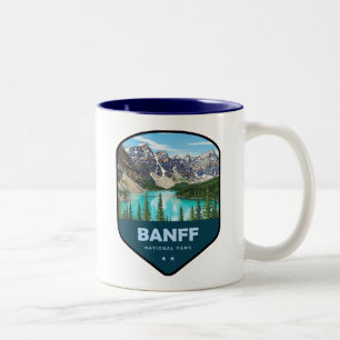 Banff National Park Schild Tweekleurige Koffiemok