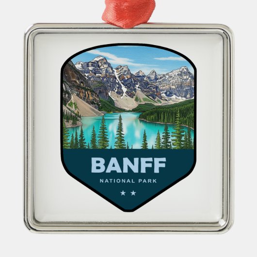 Banff National Park Shield Metalen Ornament (Voorkant)