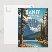 Banff National Park Traditionele Reizen Poster Briefkaart (Voorkant / Achterkant)