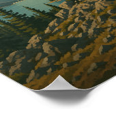 Banff National Park Vintage Travel Poster (Coin)