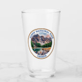 Banff National Park Waterverf Schilderij Glas (Voorkant)