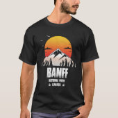 Banff Reminder Canadees Nationaal Park Retro Souve T-shirt (Voorkant)