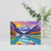 Banff Retro Poster schilderij Briefkaart (Staand voorkant)